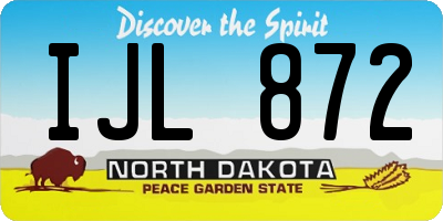 ND license plate IJL872
