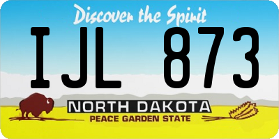 ND license plate IJL873