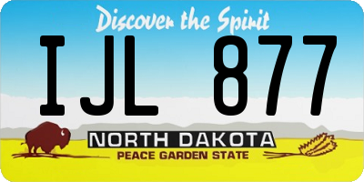 ND license plate IJL877