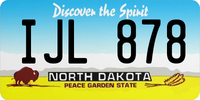 ND license plate IJL878