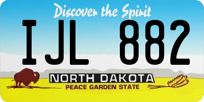 ND license plate IJL882