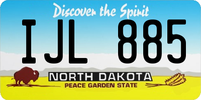 ND license plate IJL885