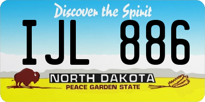 ND license plate IJL886