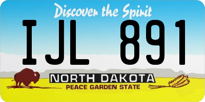ND license plate IJL891