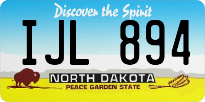 ND license plate IJL894