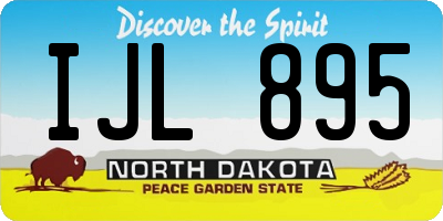 ND license plate IJL895