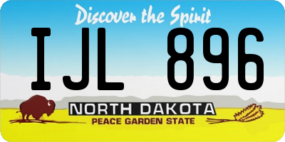 ND license plate IJL896