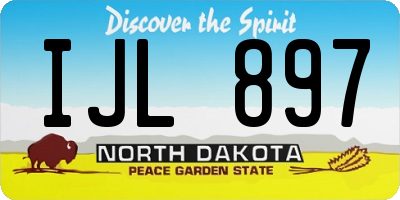 ND license plate IJL897
