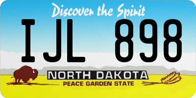 ND license plate IJL898