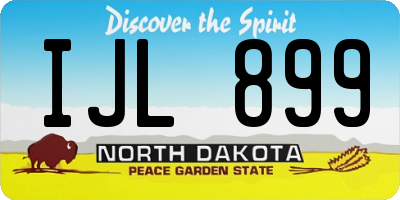 ND license plate IJL899