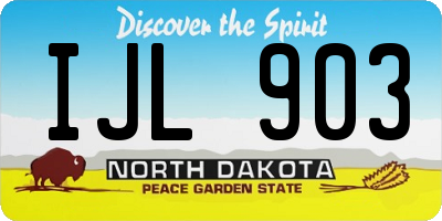 ND license plate IJL903