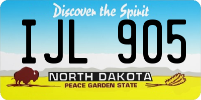 ND license plate IJL905