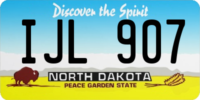ND license plate IJL907