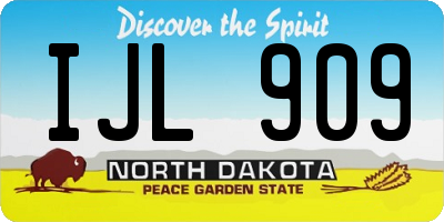 ND license plate IJL909