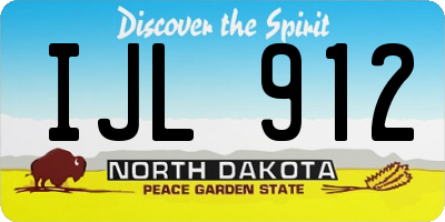 ND license plate IJL912