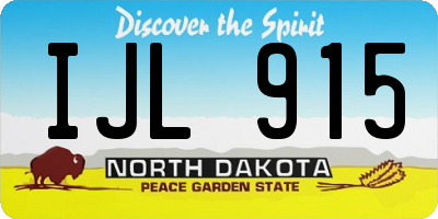 ND license plate IJL915