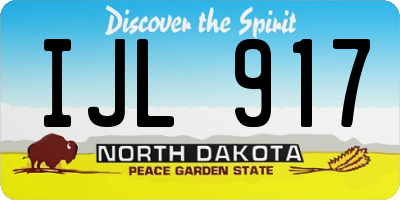 ND license plate IJL917