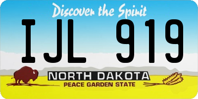 ND license plate IJL919