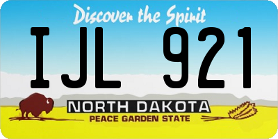 ND license plate IJL921