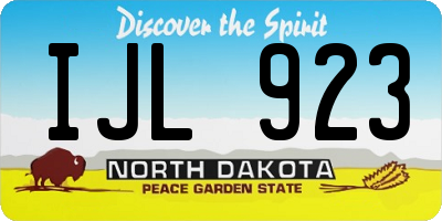 ND license plate IJL923