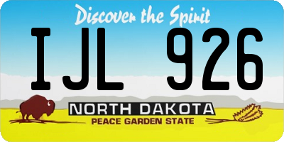 ND license plate IJL926