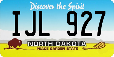 ND license plate IJL927