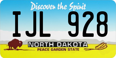 ND license plate IJL928