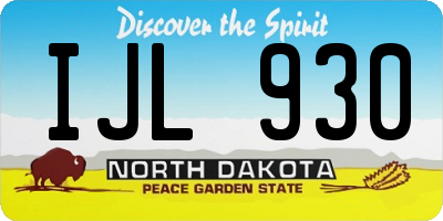 ND license plate IJL930