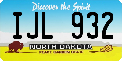 ND license plate IJL932