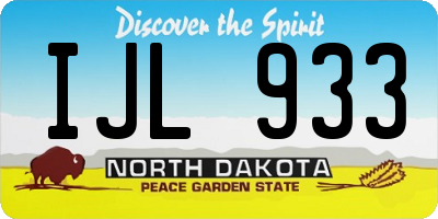 ND license plate IJL933