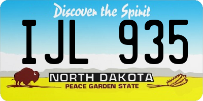 ND license plate IJL935