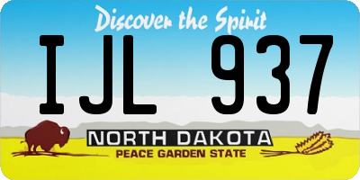 ND license plate IJL937