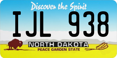 ND license plate IJL938