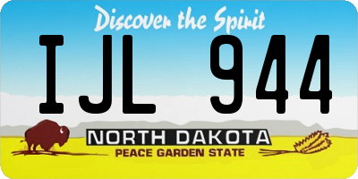 ND license plate IJL944