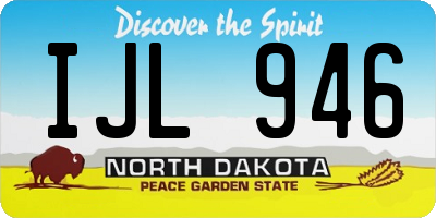 ND license plate IJL946