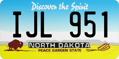 ND license plate IJL951