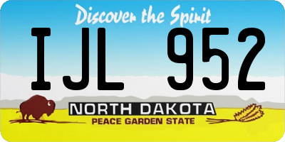 ND license plate IJL952