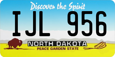 ND license plate IJL956