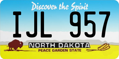 ND license plate IJL957