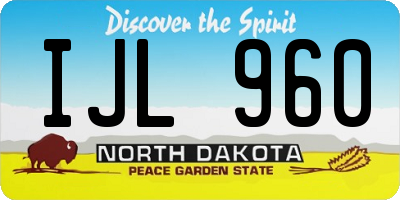 ND license plate IJL960