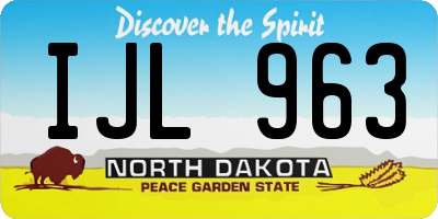 ND license plate IJL963