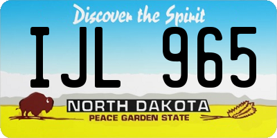 ND license plate IJL965