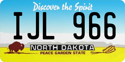 ND license plate IJL966