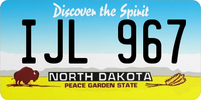 ND license plate IJL967