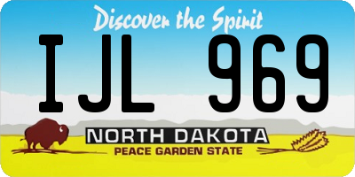 ND license plate IJL969
