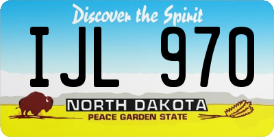 ND license plate IJL970