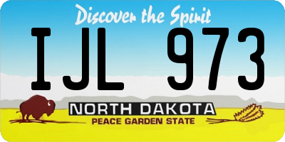 ND license plate IJL973