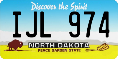 ND license plate IJL974