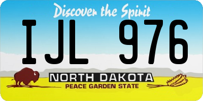 ND license plate IJL976