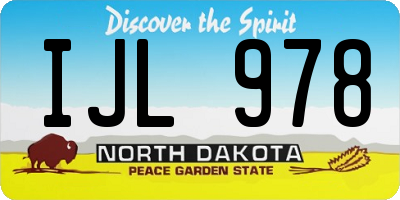 ND license plate IJL978